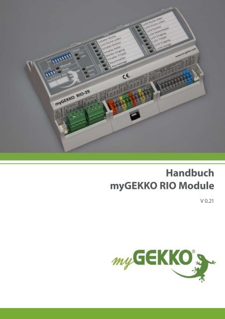 Handbuch myGEKKO RIO Module