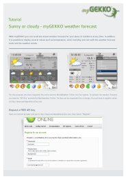 Sunny or cloudy - myGEKKO weather forecast