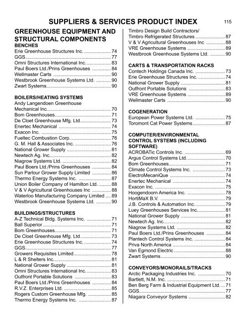 2012 Canadian Greenhouse Growers' Directory - Flowers Canada ...