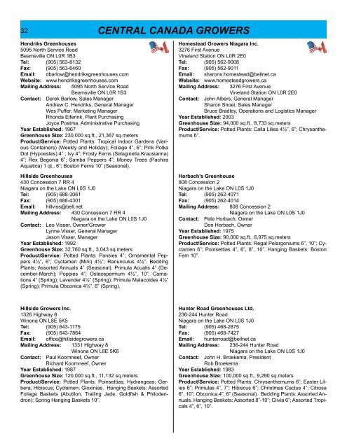2012 Canadian Greenhouse Growers' Directory - Flowers Canada ...