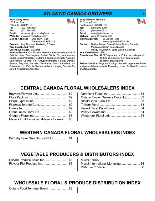 2012 Canadian Greenhouse Growers' Directory - Flowers Canada ...