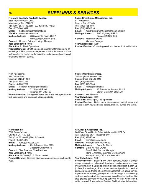 2012 Canadian Greenhouse Growers' Directory - Flowers Canada ...