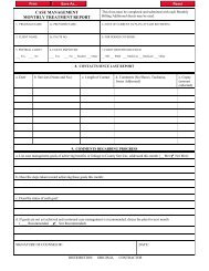 CASE MANAGEMENT MONTHLY TREATMENT REPORT