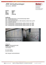 MS-Schaltanlage Siemens 8DH10 - Geier-Starkstromtechnik