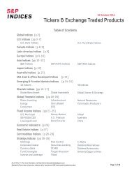 Tickers & Exchange Traded Products