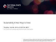 Sustainability & New Ways to Index