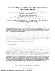 Scanner matching using pupil intensity control between scanners in ...