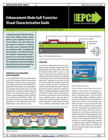 Enhancement Mode GaN Transistor Visual Characterization ... - EPC