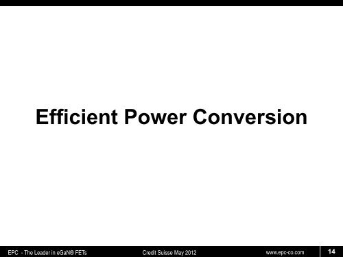 Efficient Power Conversion Corporation