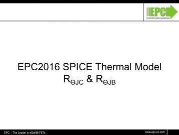EPC2016 SPICE Thermal Model R & R
