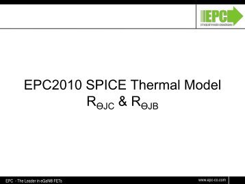 EPC2010 SPICE Thermal Model R & R