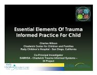 Essential Elements Of Trauma Informed Practice For Child