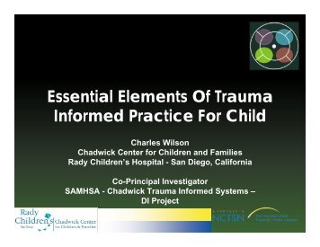 Essential Elements Of Trauma Informed Practice For Child