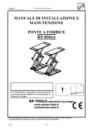 MANUALE DI INSTALLAZIONE E MANUTENZIONE PONTE A FORBICE RP-8504A