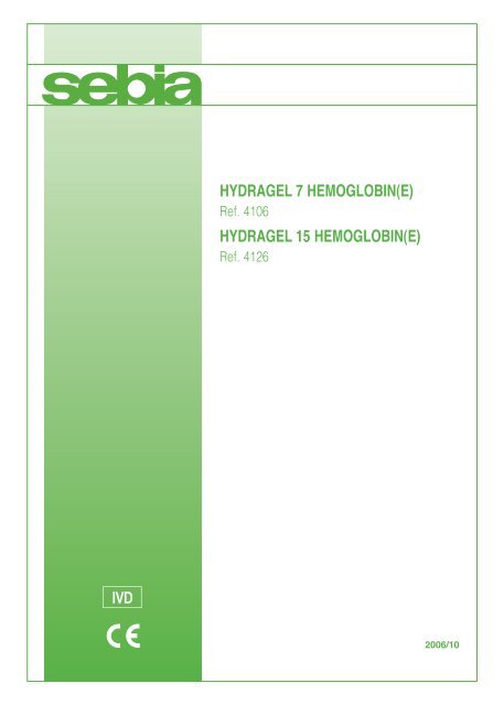 hydragel 15 hemoglobin(e) - Sebia Electrophoresis