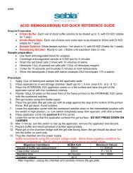 ACID HEMOGLOBIN(E) K20 QUICK REFERENCE GUIDE