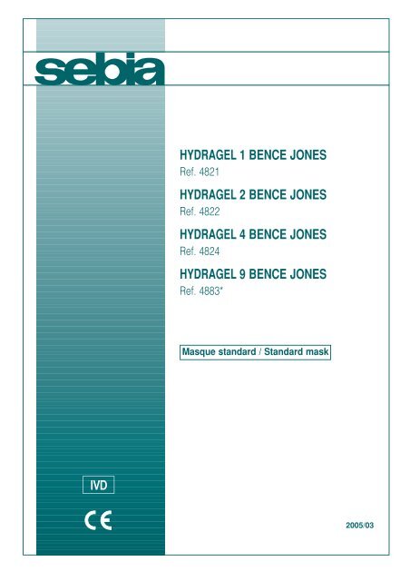 hydragel 4 bence jones - Sebia Electrophoresis