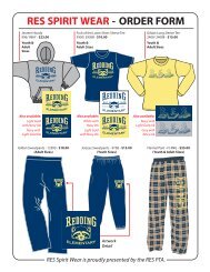 RES SPIRIT WEAR - ORDER FORM