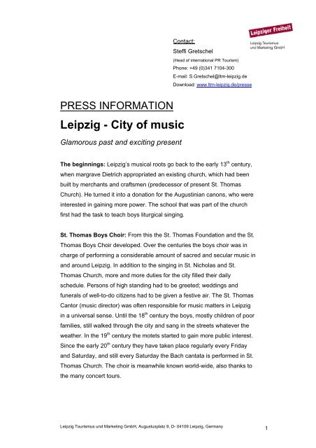 Leipzig - City of music
