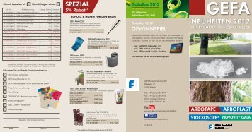 Neuheiten-Flyer - GEFA Produkte Fabritz GmbH