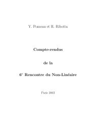 de la 6 Rencontre du Non-Linéaire