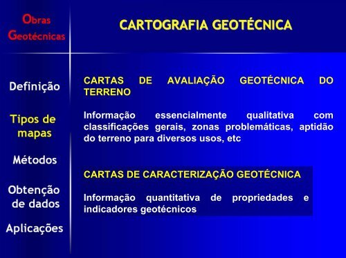 Introdução à CARTOGRAFIA GEOTÉCNICA