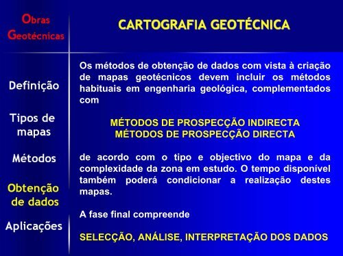 Introdução à CARTOGRAFIA GEOTÉCNICA