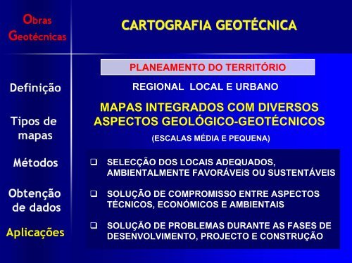 Introdução à CARTOGRAFIA GEOTÉCNICA