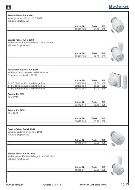 Katalog Wärmeverteilung