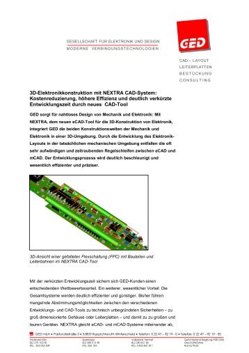 3D-Elektronikkonstruktion m it NEXTRA CAD ... - GED-PCB-MCM