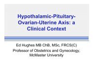Hypothalamic-Pituitary- Ovarian-Uterine Axis a Clinical Context