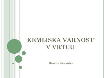 KEMIJSKA VARNOST V VRTCU