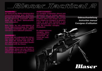 Gebrauchsanleitung Instruction manual Consignes d ... - Blaser