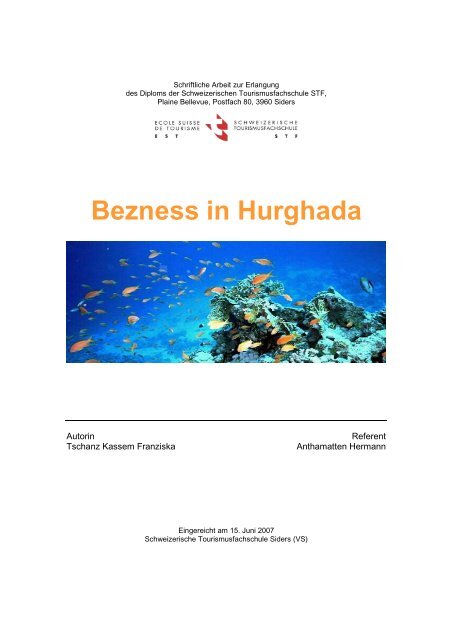 Bezness in Hurghada - tourisme association des étudiants et ...