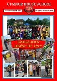 CUMNOR HOUSE SCHOOL DRESS-UP DAY