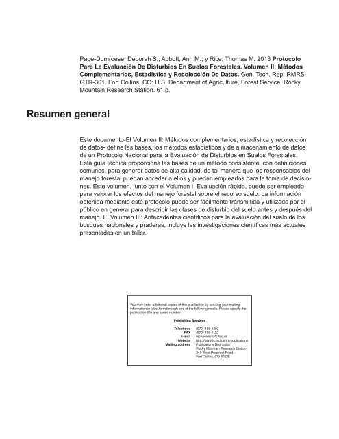 Protocolo Para La Evaluación De Disturbios En Suelos Forestales