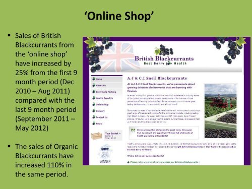 Growing and Marketing blackcurrants in the U.K – A growers perspective