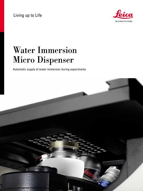 Water Immersion Micro Dispenser - Leica Microsystems