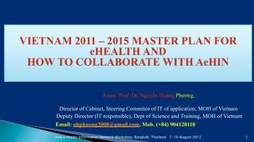 Viet Nam 2011-2015 Master Plan for eHealth and How to ...