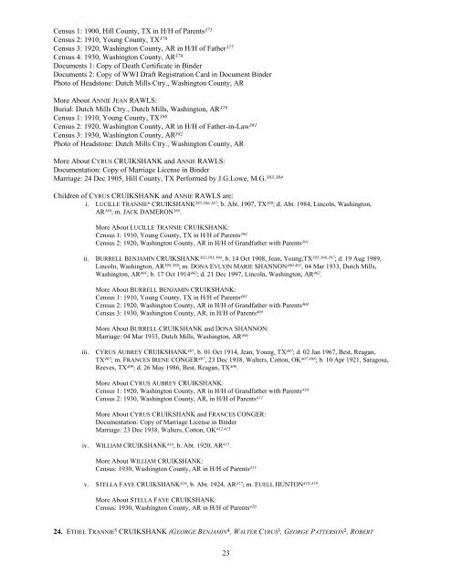 Descendants of Robert Sr CRUIKSHANK