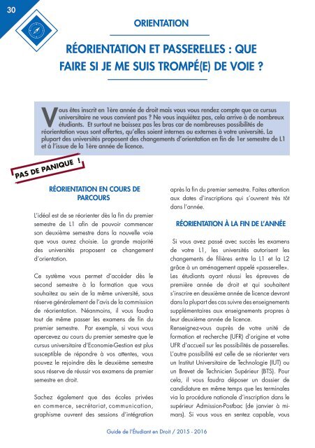 GUIDE DE L’ÉTUDIANT EN DROIT