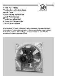 Serie HDT / HDB Ventiladores Helicoidales Axial ... - Soler & Palau