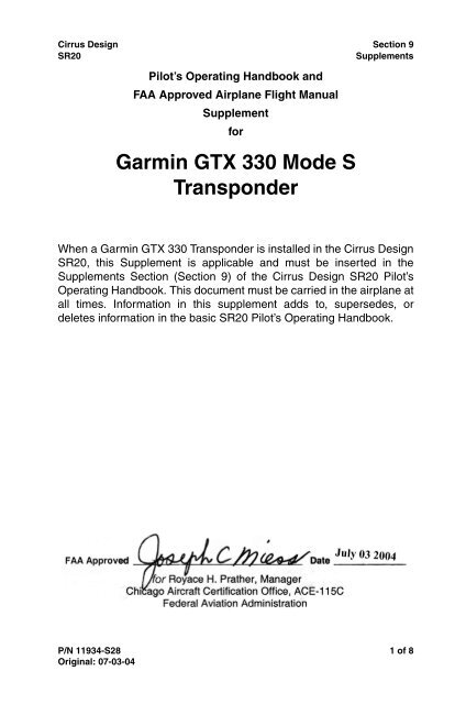 Garmin GTX 330 Mode S Transponder