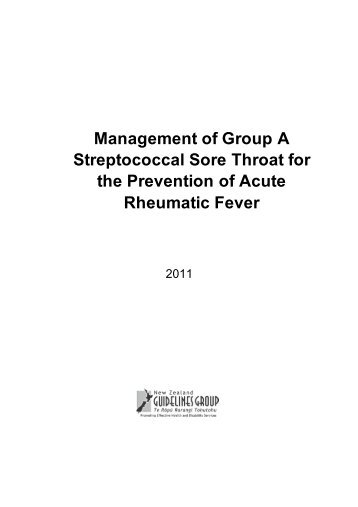 Management of group A streptococcal sore throat ... - Ministry of Health