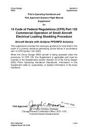 Commercial Operation of Small Aircraft Electrical Loading Shedding Procedure