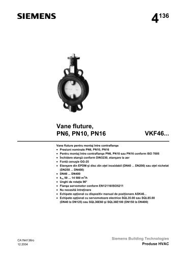 4136 Vane fluture, PN6, PN10, PN16 VKF46... - Delta Control