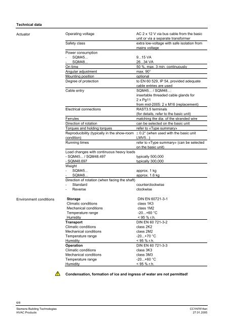 7814 Actuators SQM45... SQM48... - Delta Control