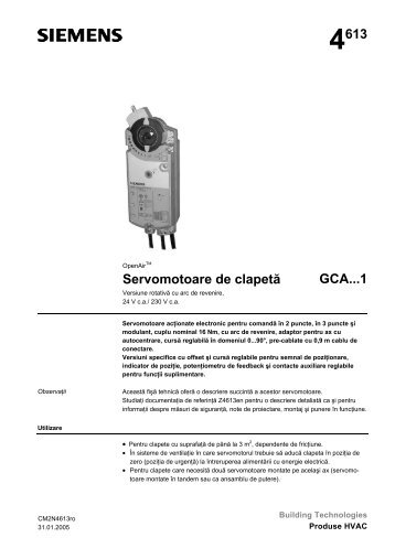 Servomotoare pentru clapete aer GCA - Delta Control