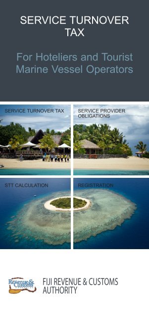 SERVICE TURNOVER TAX For Hoteliers and Tourist Marine Vessel Operators