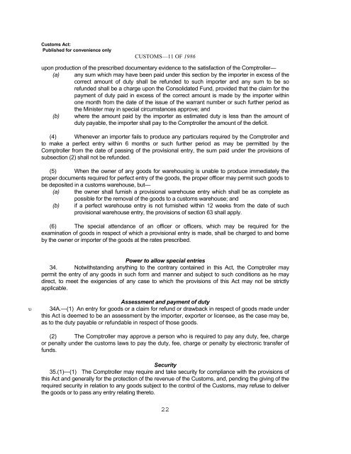 Sections 29 and 63 of the Customs Act. - Fiji Revenue & Customs ...